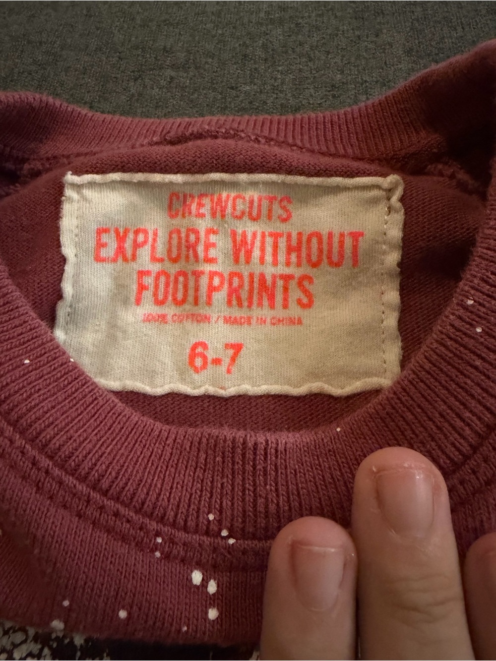 Crewcuts Maroon Long-Sleeve Buffalo Christmas Lights Graphic Sweatshirt - Picture 3 of 3